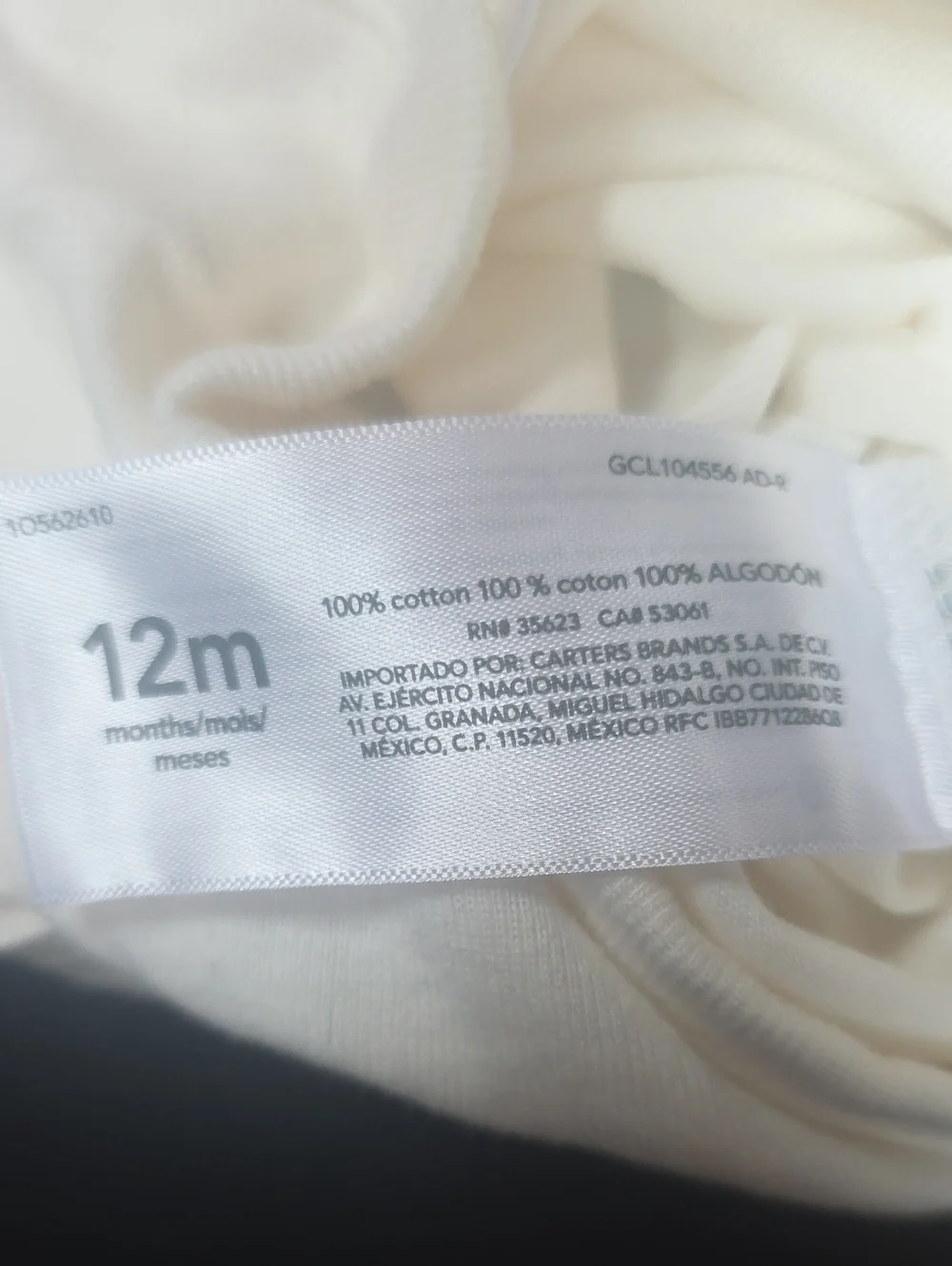 Carter's White Bear and Camp Graphic One-Piece- 12 Months